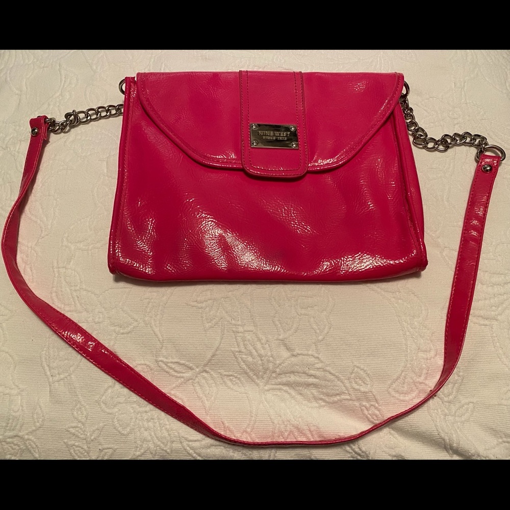 Nine West hot pink cross body purse